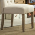 thumbnail image 2 of Roundhill Furniture Habit Solid Wood Tufted Parsons Dining Chair, Tan, Set of 2, 2 of 9