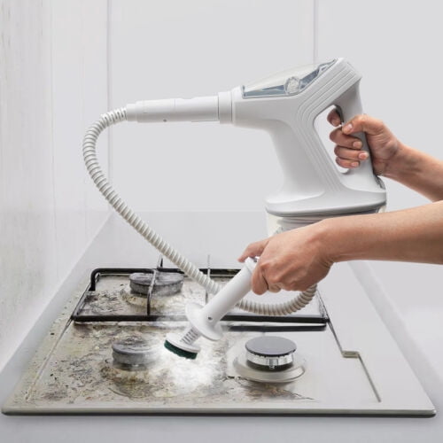 1300W Steam Mop, 16.4ft Cord, Adjustable Steam Levels, Multi-functional Cleaner for Floor, Carpet, Clothes, Windows, with 9.98oz Water Tank and Accessories