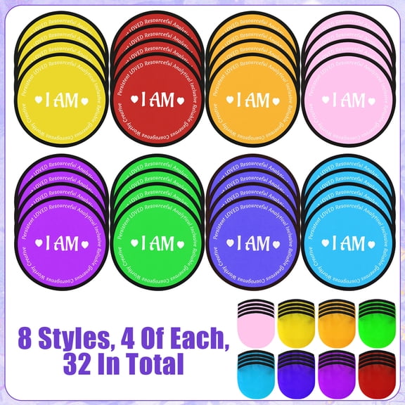 32 Pcs Foldable Flying Discs Set with Storage Bags 9.8 inch Colorful Outdoor Game Discs with Inspirational Quotes for Summer Party Outdoor Games Beach Picnic Team Activities Fun Sports Gear