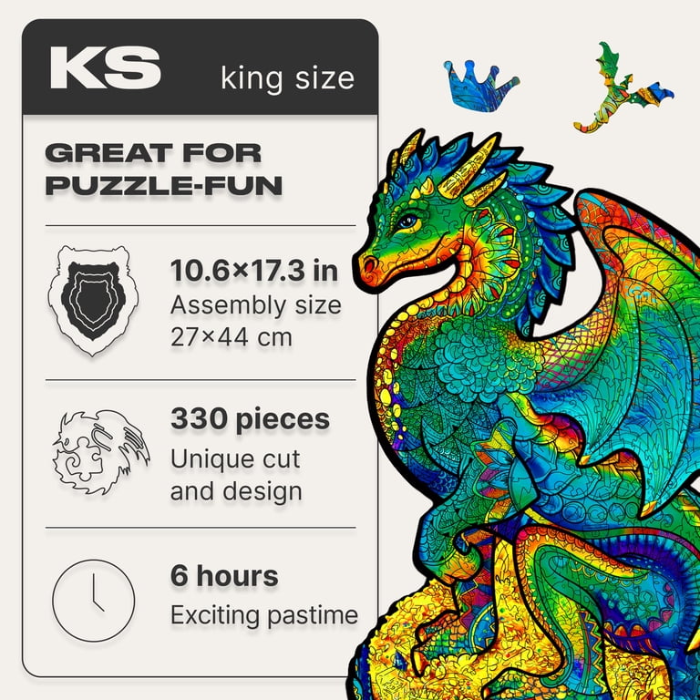 UNIDRAGON Guarding Dragon Wooden Jigsaw Puzzle KS 330 Pieces
