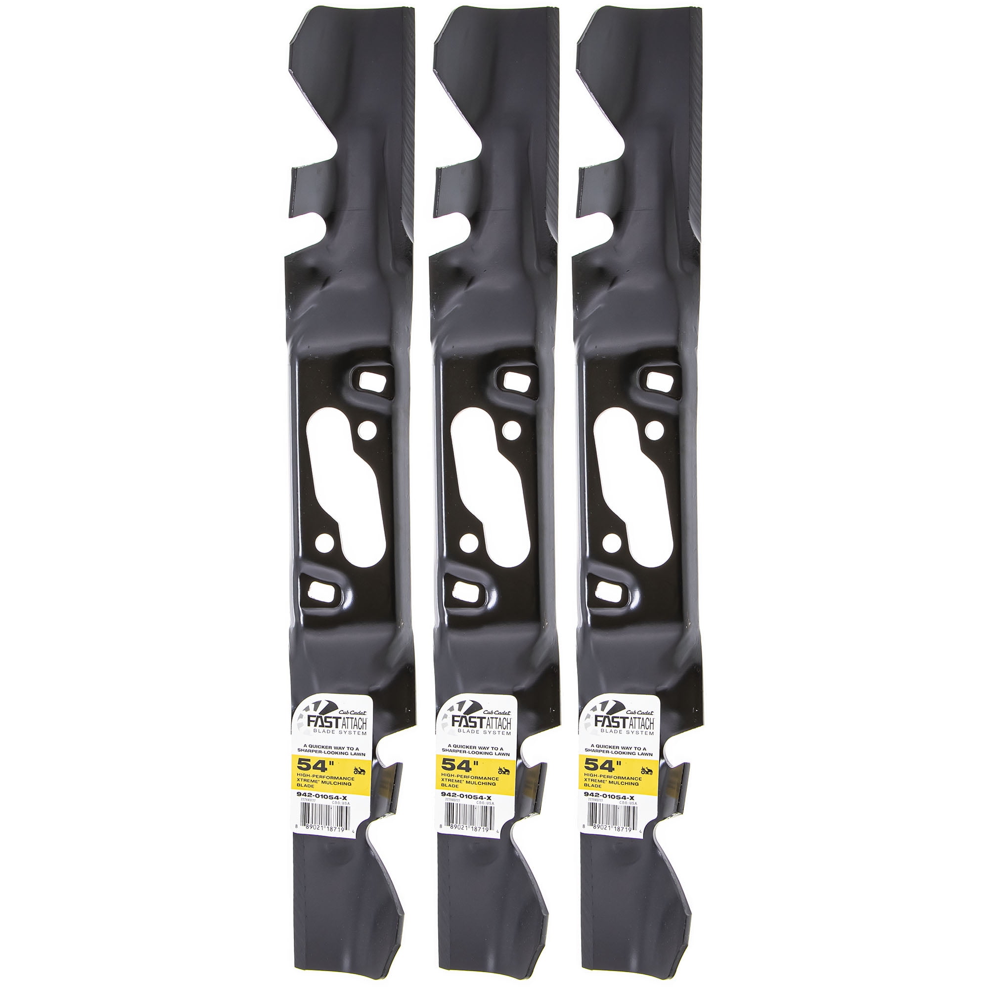 CUB CADET Xtreme FastAttach Blades 3 Pack 94201054X 54" Decks Enduro