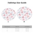 thumbnail image 7 of YFYANG Round Fitted Table Cloth, Waterproof Abstract Heart Line Texture Pattern Polyester Table Cover, Indoor Outdoor Decorative Tablecloths with Elastic Edge, 7 of 7