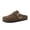 Dasr taupe, variant on Cushionaire Rusty Genuine Leather Clogs for Women, Comfortable Slip On Womens Shoes with Adjustable Buckle and Soft Memory Foam
