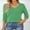 Kelly Green, variant on Women’s 100% Cotton V-Neck Pullover Sweater, Long Sleeve Lightweight Sweater for Women, Soft Classic Solid Color Knit Top