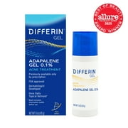 Differin Acne Treatment Gel with 0.1% Adapalene, Prescription-Strength Retinoid Clears & Prevents Acne, Fragrance-Free, 1.6 oz (45g) Pump 