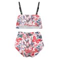 thumbnail image 5 of ibuvkizy Tankinis Swimsuits for Women Loose Modest Two Piece Bathing Suits Ladies Fashion Multicolor Retro Print Swimming Trunks Sling Women Split Swimsuit Bikini Sets for Women's Plus Size, 5 of 5