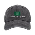 thumbnail image 2 of LIZUOJUN Soccer Baseball Cap Breathable Cotton Blend Unisex Embroidered 2026 Hat for Outdoor Sports Running Daily Wear Fan Gifts,Black, 2 of 4