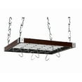 thumbnail image 1 of Concept Housewares PR-49293 Espresso Wood Square Ceiling Kitchen Rack, 1 of 2