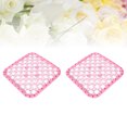thumbnail image 3 of 2 Pcs Kitchen Sink Debris Filter Mat Multifunction Square Insulation Pad Table Placemat Washing Holder Dish Drainer (Pink), 3 of 8