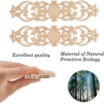thumbnail image 3 of Natural Wood Carved Onlay Applique Craft Unpainted Onlay Furniture Home Decoration Flower BurlyWood 301x71.5x7mm, 3 of 3
