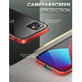 thumbnail image 3 of SUPCASE Unicorn Beetle Edge Series Case Designed for iPhone 12 / iPhone 12 Pro (2020 Release) 6.1 Inch, Slim Metal Frame Case with TPU Inner Bumper & Transparent (Red), 3 of 8