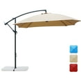 thumbnail image 1 of Patio 8.9FT Off-set Hanging Umbrella Brown, 1 of 9