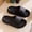 Black, variant on Pillow Slippers for Girl, House Cloud Slides Shower Sandals, Cushioned Thick Soft Sole Quick Dry Home Shoes Black 12-12.5(30)