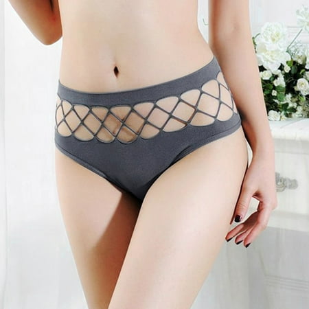 

Gubotare Underpants For Women Women Underwear Thongs Lace Bikini Panties G String Thong Ladie Brief Underwear Thong Gray M