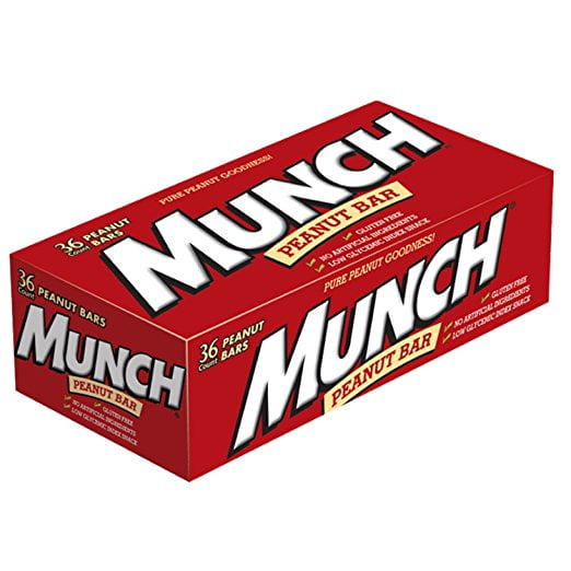 Munch Peanut Candy Bar, 1.42 Ounce, 36 Count
