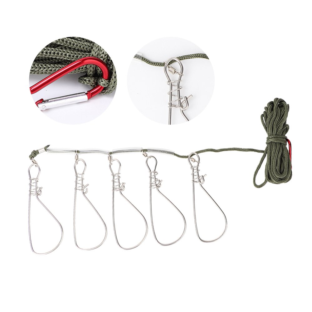YLSHRF Fishing Rope,Stainless Steel Heavy Duty Fishing Catch Stringer