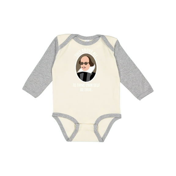 Inktastic To Thine Own Self Be True Shakespeare Boys or Girls Long Sleeve Baby Bodysuit