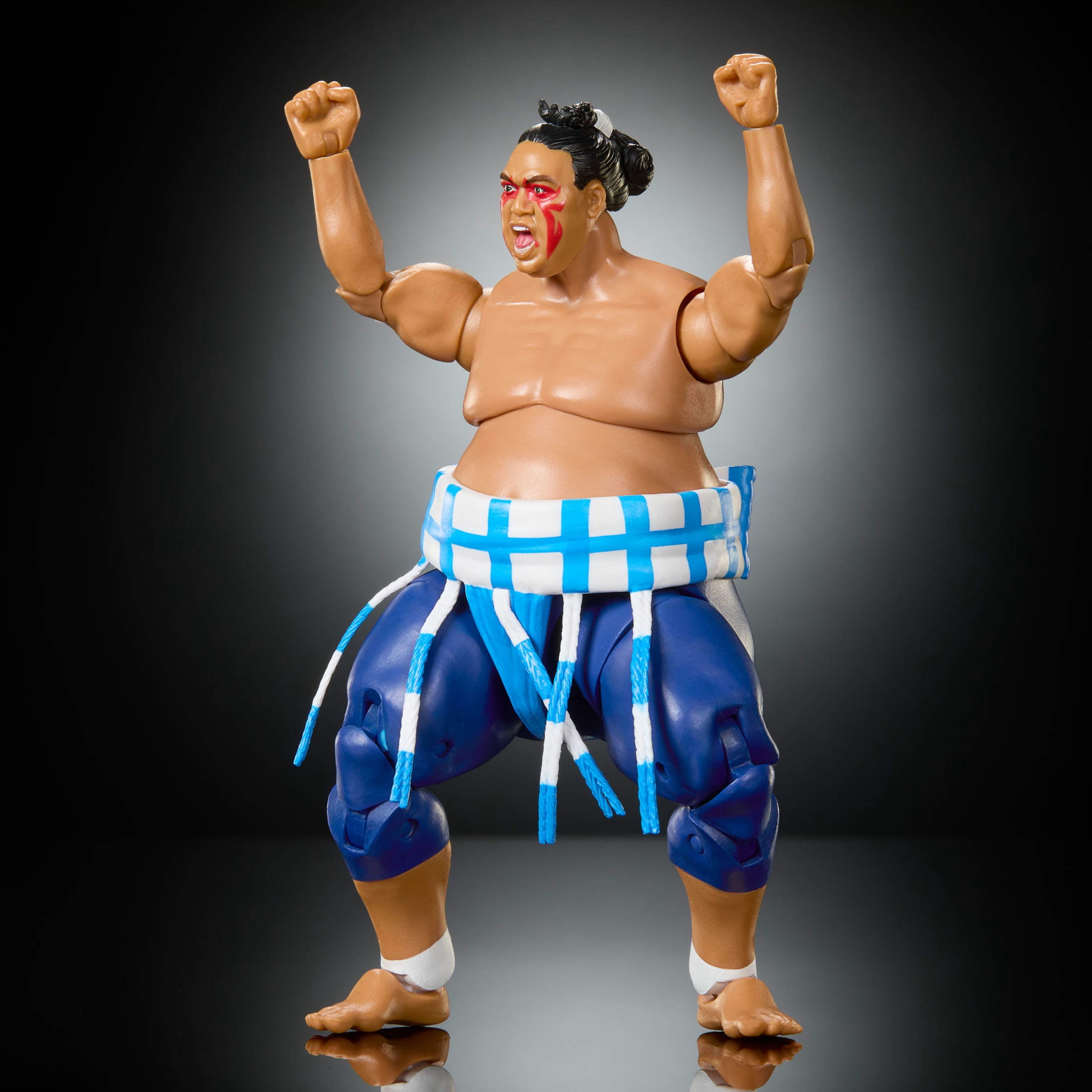 WWE x Street Fighter Yokozuna Action Figure & Accessories, 6-inch Collectible E Honda Mashup Set