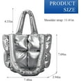 thumbnail image 2 of Kukuzhu Puffer Tote Bag, Soft Puffy Bags for Women Light Down Cotton Padded Quilted Tote Bag Quilted Carryall Purse, 2 of 6
