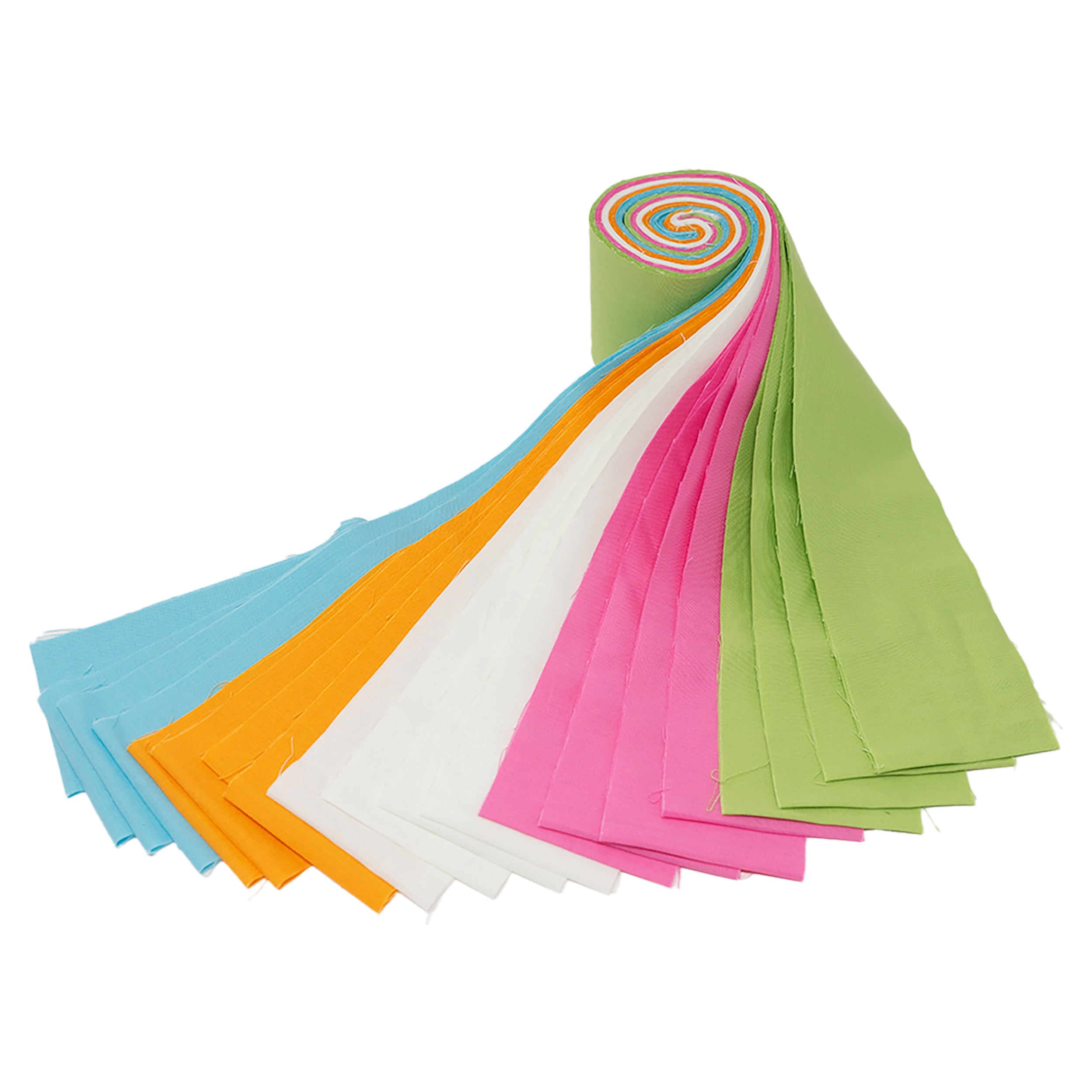Singer Fabric 100% Cotton, Jelly Roll 2.5''X 42'', Pink Green Spring Solid 20 Pieces