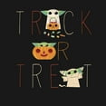 thumbnail image 2 of Girl's Star Wars: The Mandalorian Halloween Grogu Trick or Treat Graphic Tee Black Large, 2 of 4