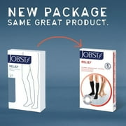 Jobst Relief Compression Stockings Unisex, Knee-High, Moderate, Closed Toe, Medium, Black, 1 Pair