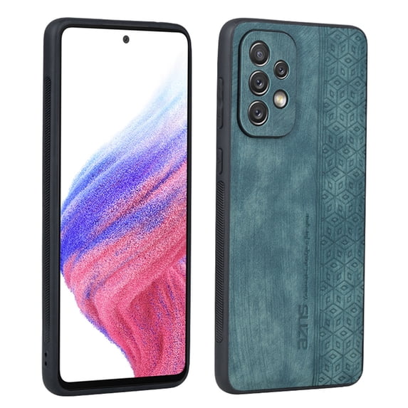 K-Lion for Samsung Galaxy A33 5G Slim Case, Luxury PU Leather Soft Silicone TPU Wireless Charging Heat Dissipation Non-Slip Stripes Shockproof Anti-Drop Lightweight Hybrid Case,Green