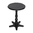 thumbnail image 6 of GDF Studio 16" Round Small End Table, Modern Wooden Pedestal Side Table, Vintage Accent Nightstand, Black, 6 of 9