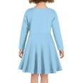 thumbnail image 3 of DISNIMO Blue Axolotl Dress for Girls 5-6 Long Sleeve Dresses Kids Heart Dress for Girls Long Sleeve School Dress for Kids Girls Dresses Casual Long Sleeve Twirl Dress for Girls Midi Dress Fall, 3 of 6