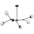 thumbnail image 5 of Progress Lighting Haas 6-Light Chandelier, Matte Black, Opal Glass, 5 of 8