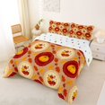 thumbnail image 2 of Manfei Harvest Season Full Size Comforter Sets,Orange Pumpkin Maple Leaf Bedding Comforter Set,Polkadot Reversible,3 Pieces,1 Comforter and 2 Pillowcases, 2 of 7