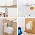 thumbnail image 2 of 8 Pieces Self-Adhesive Punch-Free Socket Holder, Socket Holder Socket Fixer, Wall Mount Socket Fixer, Socket Holder for WiFi Router Socket Router Kitchen Organize (White), 2 of 5