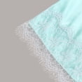 thumbnail image 5 of XIAONU Womens 4 Piece Satin Sleep Set With Lace Trim Belted Robe Camisole Shorts And Panty Soft Elegant Nightwear, 5 of 6