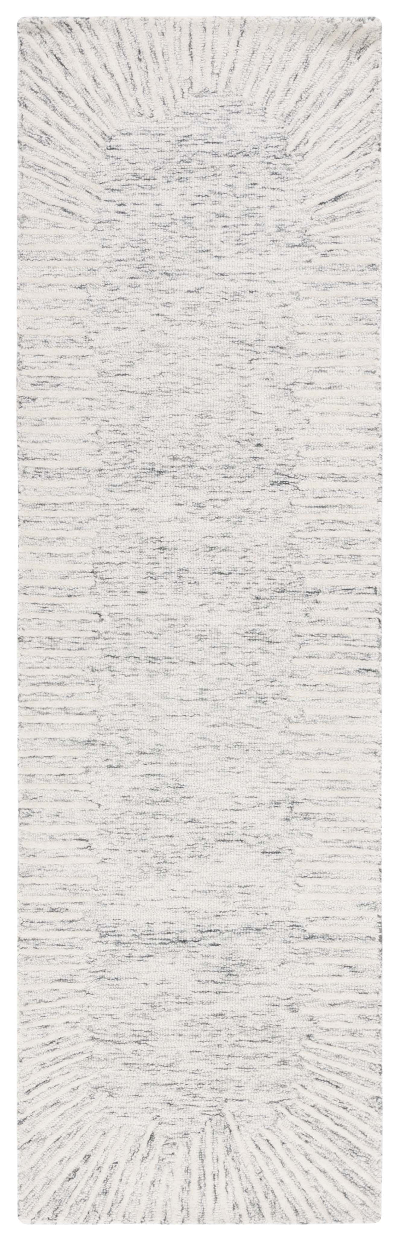 SAFAVIEH Abstract Frieda Radiate Runner Rug, Gray/Ivory, 2'3" x 8'
