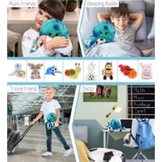 DolliBu Blue Tie-Dye Octopus Stuffed Animal with Soccer Ball Plush - Soft Huggable Octopus Playtime Plush Toy, Cute Ocean Life Gift, Super Soft Plush Doll Animal Toy for Kids, Adults - 10 Inches
