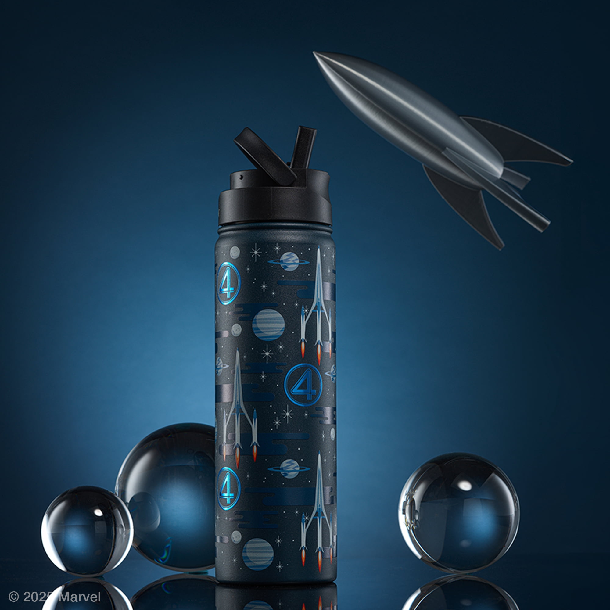 Fantastic Four Prepare 4 Launch Stainless Steel Water Bottle - 22 oz
