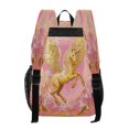 thumbnail image 4 of Iauyy Clear Backpack Heavy Duty PVC Transparent Backpack for College Workplace, Golden Flying Horse Pattern, 4 of 8