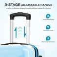 thumbnail image 4 of 2PC Luggage Set,Lightweight Harshell 20" Carry-On & 28" Checked Suitcase with Spinner Wheels and TSA Lock,Blue, 4 of 10