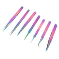 thumbnail image 3 of Pinces, Outil de Réparation de Précision pour Maquillage et Cils en Acier Inoxydable Multicolore B, 3 of 8
