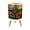 Color 2, variant on Stained Glassed Style Small Trash Can with Lid Indigo Night Sky Shimmering 1.8 Gallon Dog Proof Trash Can Round Garbage Can Waste Bin Wastebasket for Bathroom Bedroom Living Room