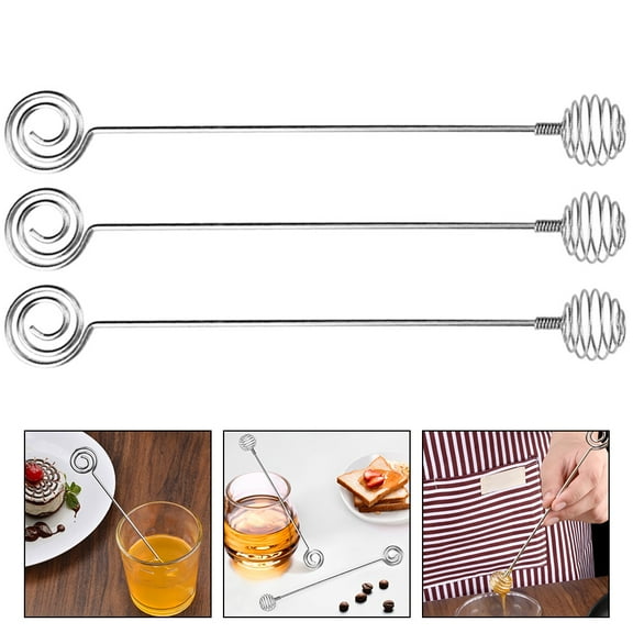 WRITWAA 3-Piece Stainless Steel Honey Dipper Set for Kitchen, Dining, Serving and Honey Drizzling