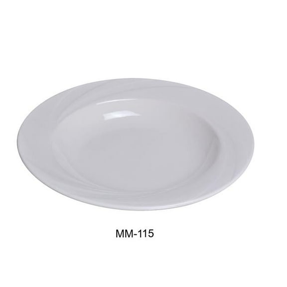 11.5 in. Porcelain Miami Pasta Bowl, Bone White - 22 oz - Pack of 12