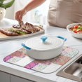 thumbnail image 2 of Pioneer Flower Floral Print Pattern Dish Drying Mat for Kitchen 1 Pack, Ultra Absorbent Microfiber Dishes Drainer Mats,16"x18", 2 of 6
