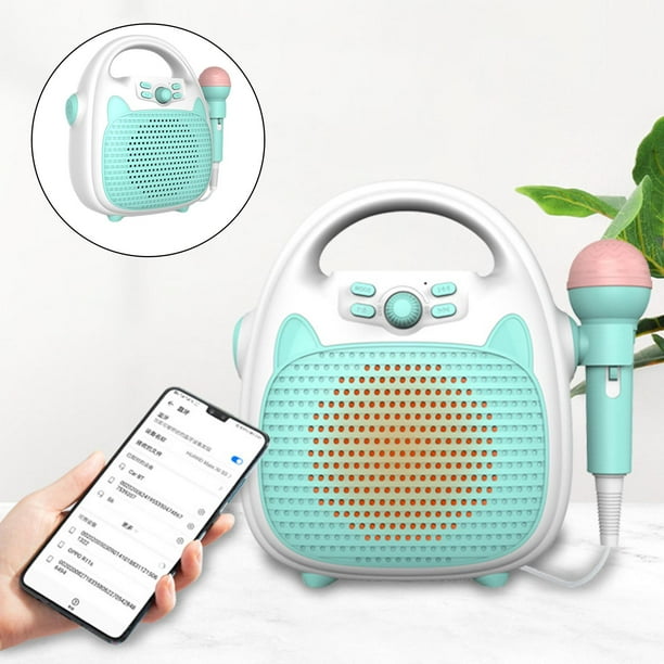 de para con 1 micrófono, juguetes recargables para , , viajes en interiores y exteriores Azul Yotijar máquina de karaoke bluetooth