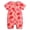 Watermelon Red, variant on Zwiiyzr 3M-3T Baby Boy Girl's Summer Short Sleeve Rompers Infant Cotton Overalls Toddler Zip Front Outfits Baby Clothes Watermelon Red
