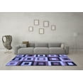 thumbnail image 3 of Ahgly Company Indoor Rectangle Abstract Blue Modern Area Rugs, 5' x 7', 3 of 4