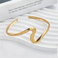thumbnail image 5 of DESIGNICE 2Pcs Gold Bangles for Women Adjustable Gold Bangle Bracelets Electroplating Process Gold Arm Cuff for Women Sister Gifts Colormixing2, 5 of 7