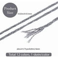 thumbnail image 2 of 12 Skeins 6 Strands Grey Gradient Friendship Bracelet String Variegated Embroidery Needlepoint Cross Stitch Floss Yarn Thread Bulk, 2 of 9