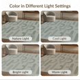 thumbnail image 7 of ODIKA 9'x12' Green Sage Abstract Geometric Contemporary Washable Area Rug Modern Curved Lines Rounded Shapes Minimalist for Master Suite, California King, Under Bed, Non-Shedding, Easy Care, 7 of 7