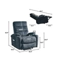 thumbnail image 7 of DEALTOPS Modern 35.5'' Power Lift Recliner for Elderly, Massage Sofa Chair with Heating, Dark Gray, 7 of 7